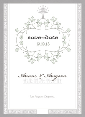 Illustration for article titled Geeky Save-the-Date cards for couples joining their lives in fandom